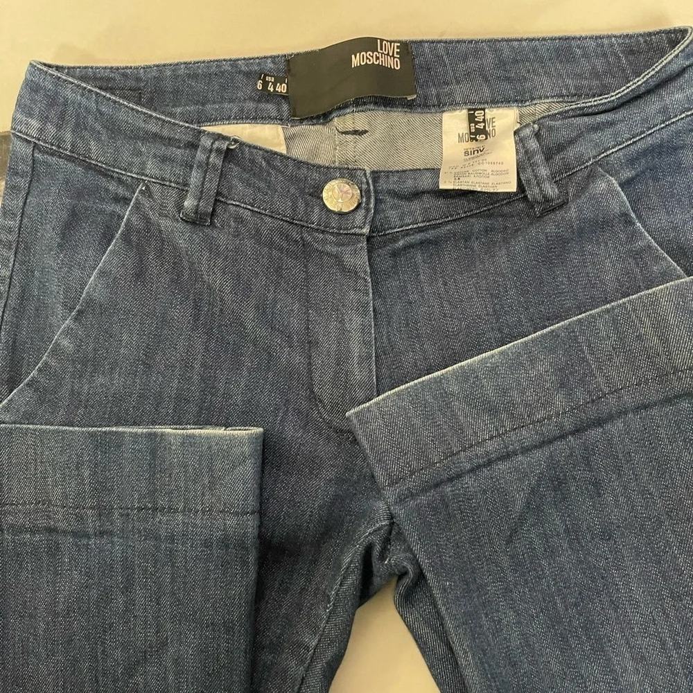 Love Moschino Blue Flare Wide Leg Jeans - Picture 5 of 12